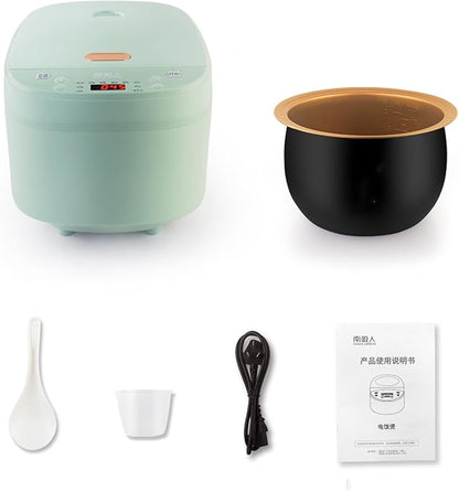 Rice Cooker, Smart Cooker with Steamer, Non-Stick Cooking, High Temperature Resi, 5L, One-Button, Meat, Noodles, Soup