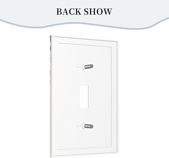 Decorative Light Switch Cover Plate Rustic Blue White Flowers Floral Penoy 1 Gang Wall Plate Oversized Single Toggle Wall Cover Plate Jumbo Electrical Switchplate Face Plate