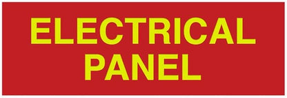 All Quality Basic Electrical Panel Sign - Fire Regulation Safety Compliance Sign - Red/Gold - Medium (5 Pack)