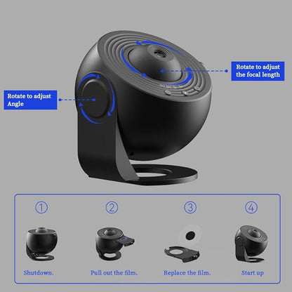 Star Projector,Rusoso Planetarium Galaxy Projector,Popular Science Projector lamp 4K HD 13PCS Film Discs Nebula Ceiling Starry Skylight Light,for Kids Adults Ceiling Bedroom Living Room,Party
