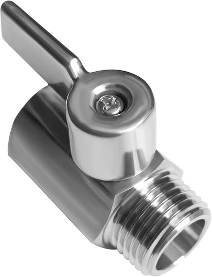 Beduan Mini Ball Valve Stainless Steel(316) 1/8" NPT Male x NPT Female Mini Ball Shutoff Valve