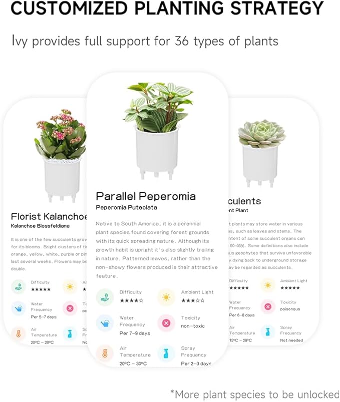 Intelligent Flower Pot, Electronic Bud, Maintenance Plant Assistant, Fun Interactive Flower Pot, Indoor Green Planting Monitoring, LCD Screen Display, Cell Phone APP Connection (Green)