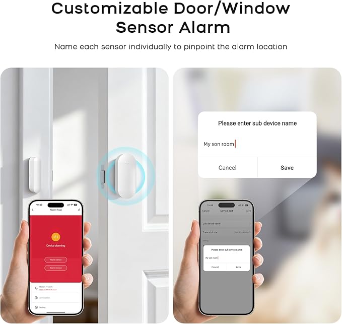 Alarm System for Home Security,21Pcs DIY Kit Touch Screen Siren Hub with Loud Alarm,SOS Button,Window Alarms, Remotes,Door/Motion Sensors,APP Control,Compatible with Alexa,NO Monthly Fee