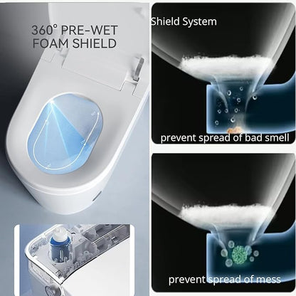 Electric Bidet Smart Toilet, Voice Control, Auto Open/Close Lid & Seat with Radar and Foot Sensor, Auto Flushing, 6 Modes Warm Water Wash, Dryer, Heated Seat, 20-year warranty. (TD-768EV)