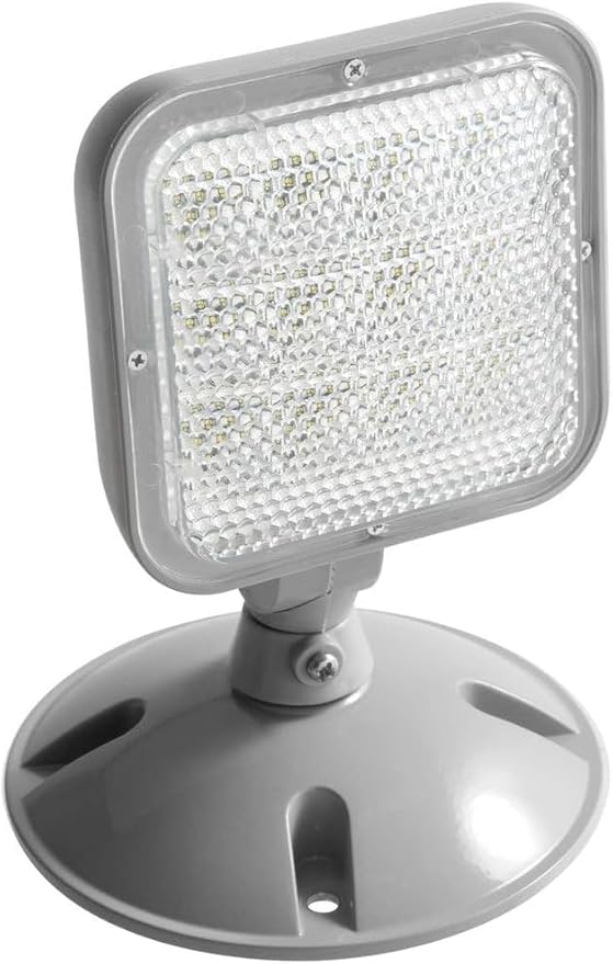 LED ENERGY PLUS Remote Outdoor Emergency Light Head – Single Head LED Lamp, Weatherproof Emergency Exit Lighting – 3.6V OR 9.6V Volts, 1.7 Watts (12 Pack)