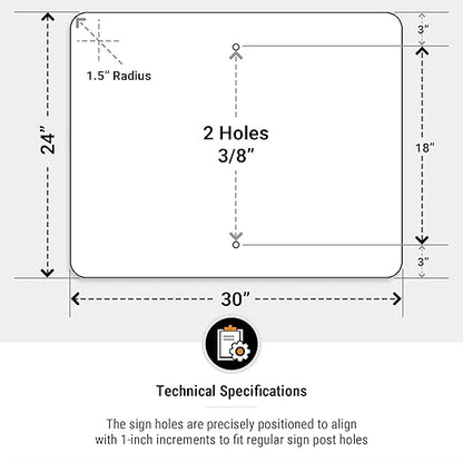 Quality Control Hold Area Sign, 24x30 Inches, 55 mil Thick HDPS (high Density polystyrene), Made in USA