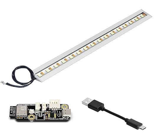 BIQU Panda Lux RGB for Bambu-Lab P1S P1P X1C X1E 3D Printers, Upgraded Light Strip Kit with H2D Style Lighting, Dynamic RGB Lighting Printer Status Indicator