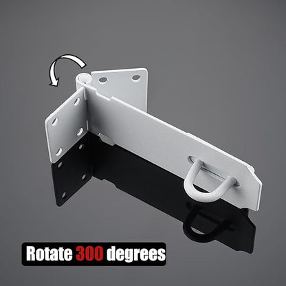JQK Door Hasp Latch Lock, 5 Inch 304 Stainless Steel Safety Packlock Clasp Thickness 1.9 mm, Matte White, DL130-WH