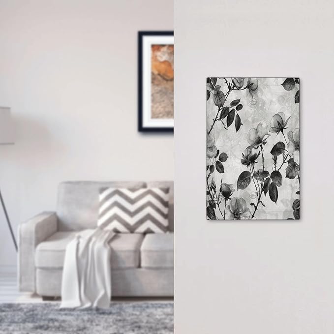 Light Switch Cover Plate Black Breezy Watercolor Garden Floral 1 Gang No Device Blank Electrical Wall Plates Faceplate Decorative Switch Plate for Bedroom Home Decor