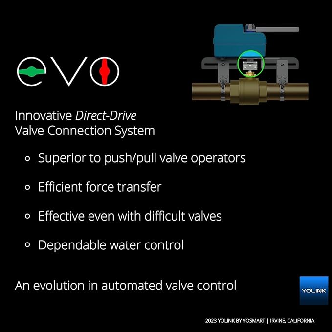 YoLink X3 Version Smart Water Valve Controller, with Valve Operator, Easy No-Plumber DIY Installation, Remote Control, Compatible with Alexa/Google Assistant, IFTTT - YoLink Hub Required