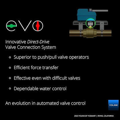 YoLink X3 Version Smart Water Valve Controller, with Valve Operator, Easy No-Plumber DIY Installation, Remote Control, Compatible with Alexa/Google Assistant, IFTTT - YoLink Hub Required