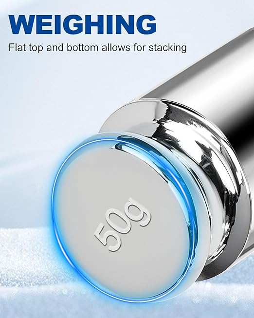 UCEC Calibration Weights for Digital Scale, 50g Gram Weights, Precision Stainless Steel Balance Scale Calibration Weight for Lab Educational Science