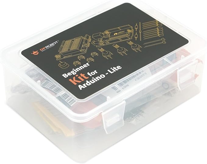 DFRobot Basic Electronics Starter Kit for Beginners - with UNO R3 Board, Compatible with Arduino IDE, 83 Labeled Components & 12 Step-by-Step Tutorials - Frustration-Free for College STEM