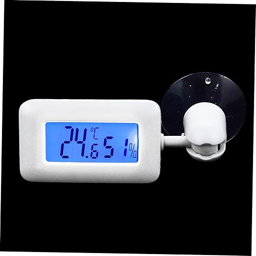 Toyvian Digital Thermohygrometer for Reptile Enclosure Snake Tank Indoor Humidity Accurate Temperature Measurement Large Display Screen Suction Cup for Easy Installation