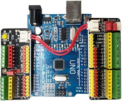 Proto Screw Shield V2 Expansion Board Breakout Board IO Sensor Module Terminal Block Compatible with Arduino UNO R3 with Cable