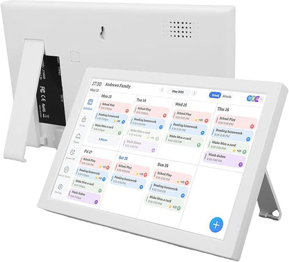 Jiawu 10.1 inch Wall Planner Digital Calendar & Chore Chart, Smart Touchscreen Interactive Display, Electronic Picture Frame for Family Schedules, Routines, Wall & Desk Mountable