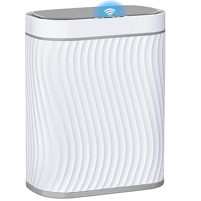 steo spce Automatic Motion Sensor Bathroom Small Trash Can with Lid, 2.6 Gallon Touchless Slim Garbage Can, Smart Waterproof Trash Bin for Bedroom, Restroom, Living Room, Office
