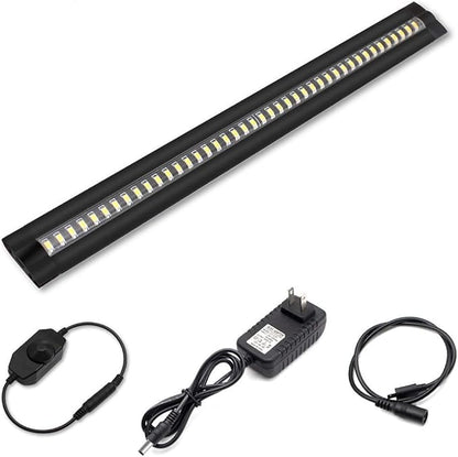 inShareplus 13inch LED Under Cabinet Lighting, Dimmable Light, Warm White 3500K, CRI90+, 450Lumens, DC 12V Ultra Thin Under Counter Kitchen Lights for Kitchen, Shelf, Cupboard, Black, 1 Pack