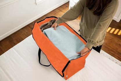 ClearSpace Heavy Duty Moving Bags or Storage Bags – Storage Bins with Lids, Large Moving Boxes with Backpack Straps & Zippers,– Packing Box & Moving Supplies for College Dorm, 8 Pack