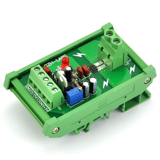 Electronics-Salon DIN Rail Mount AC/DC Current Sensor Module, Based on ACS712 (+/-20Amp)