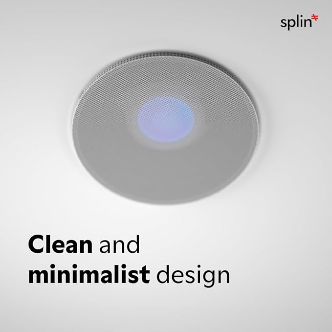Splin Ceiling Embedded Mount Stand Compatible with Smart Speaker Alexa Echo Pop, Echo Dot 4th and 5th gen., Amazon, and HomePod Mini, Apple— Pro Light— Model Classic Built-in (White) —