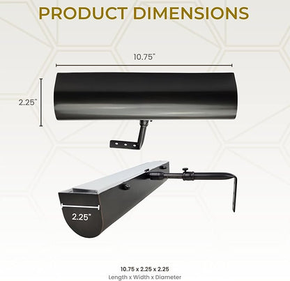 Royal Designs, Inc. Cordless Remote Control LED Picture Light, Dimmable with Timer Function, Black, 10.75 Inches, 2 Pack