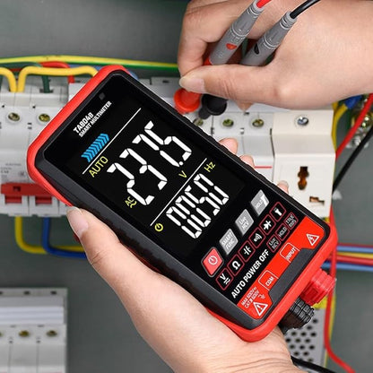TA804B Smart Digital Multimeter with Large VA Color Screen, True RMS, NCV Detection, Live Wire Identification for Home, Industrial, Electrical Testing