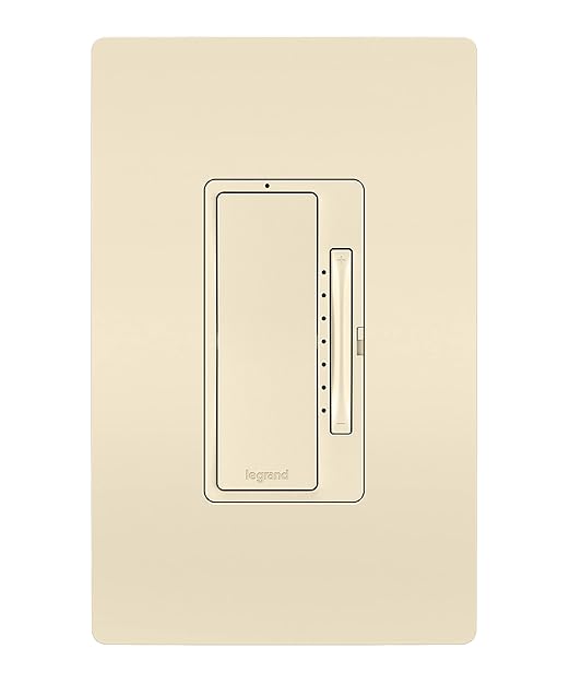 Legrand Radiant with Netatmo Smart Wi-Fi Enabled Tru-Universal Rocker Dimmer Switch in Light Almond, WNRL50LA