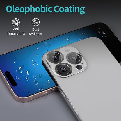 PEHAEL 2+2Pack for iPhone 15 Pro Privacy Screen Protector with Camera Lens Protector Full Coverage Anti-Spy Tempered Glass Film 9H Hardness Easy Installation Bubble Free [6.1 inch]