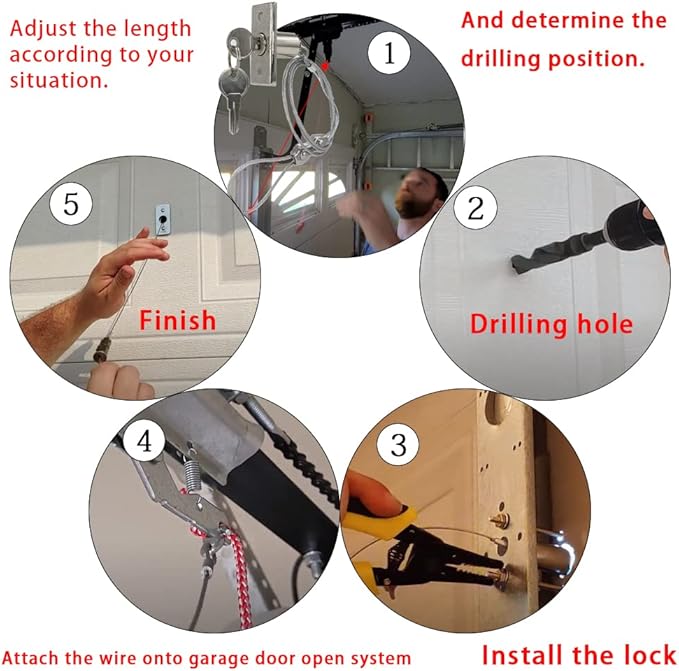 Universal Garage Door Opener Emergency Garage Door Disconnect Release Lock Kit