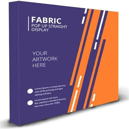 Custom Fabric Pop Up Straight Display, Trade Show Display Backdrop Booth, Hook and Loop Step and Repeat Backdrop for Trade Show Backdrops (Graphic with Frame, 10ftx8ft)