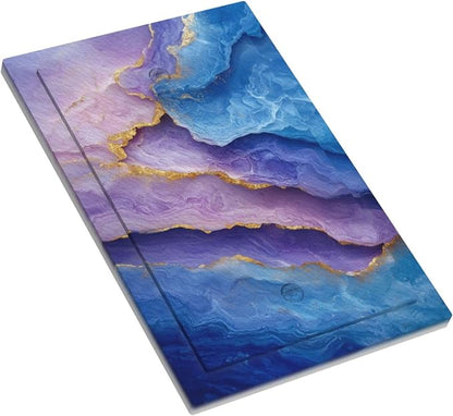 Decorative Light Switch Plate Covers Abstract Blue Purple Gold Marble Texture 1 Gang No Device Single Blank Outlet Covers Wall Plate Light Switch Cover Plate for Bathroon Kitchen Decor