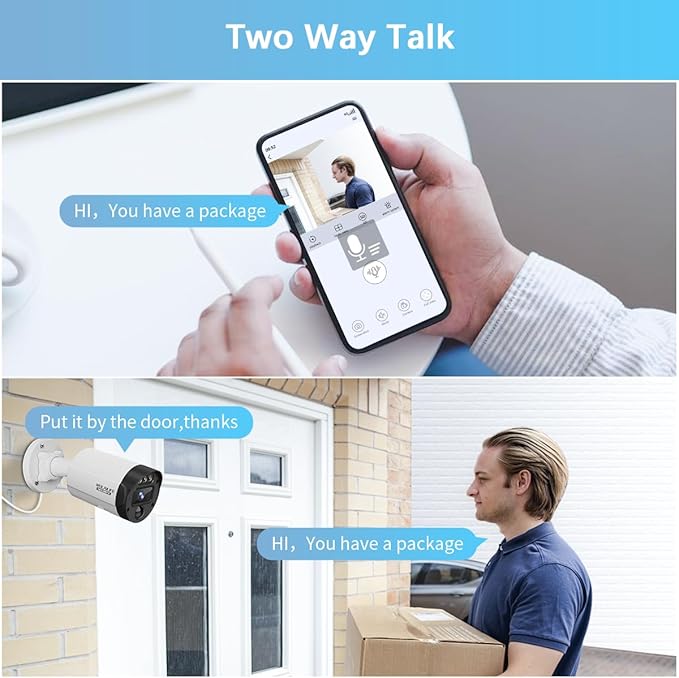 【130° Ultra Wide-Angle & 90 Days Storage】 Outdoor Wired Security Camera System, Wired Home Security Camera System, Home Video Surveillance System
