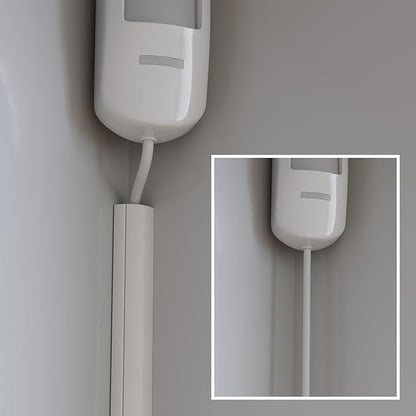 D-Line 30ft White Corner Cable Concealer Multipack, Floor Wire Hider, Quarter Round Cord Cover, Organize Cords in Corners, Floor Molding - 6X 5ft Lengths & Accessories