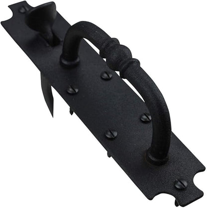 Black Cast Iron Norfolk Door Latches Traditional Gate Or Door 8" Tall Thumb Latches Black Powder Coated Two Sided Gate Latch Locks with Mounting Hardware | Renovators Supply Manufacturing Pack of 3