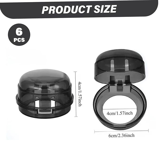 Stove Knob Safety Covers, 6PCS Gas Stove Knob Locks, Heat-Resistant Covers, Easy to Install Oven for Child Safety