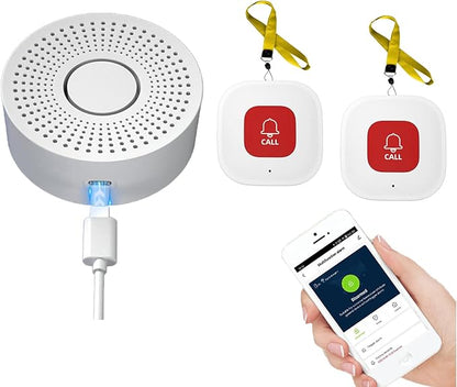 WiFi Caregiver Pager Call Button Wireless Nurse Alert Call Bell Emergency Alert Pager at Home for Elderly Patients