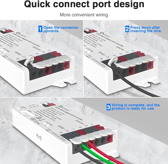 ESP32 WLED LED Strip Controller Dynamic RGB IC IO33 DIY Port App Control Easy Wiring Terminal for WS2811 WS2812 SK6812 TM1814 WS2813 WS2815 FCOB Addressable Strip Light