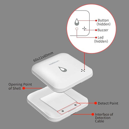 Water Leak & Level Detector 2-in-1 (3 Pack) - 90dB Alarm with Instant App Alerts, IP66 Waterproof, Water Leak Detector for Home with 1m (3.28ft) Sensing Cable(Support 2.4G)