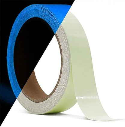 BWESOO 3Pcs Blue Glow in The Dark Tape 9.8 FT Fluorescent Spike Sticker for Stairs Walls Steps Safetys Exits Sign Warning Tape 1PC Self-Adhesive Luminous Tapes Safety Warning Tapes