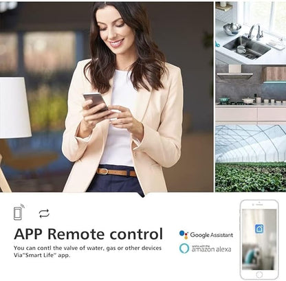 UseeLink Smart WiFi Water Valve, 2-pack, Compatible with Alexa and Google Assistant,Application program iOS/Android