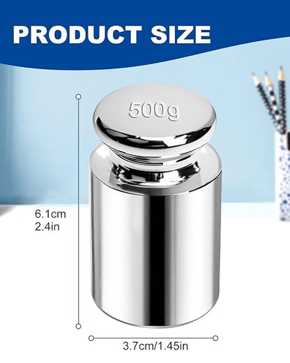 UCEC Calibration Weights for Digital Scale, 500g Gram Weights, Precision Stainless Steel Balance Scale Calibration Weight for Lab Educational Science