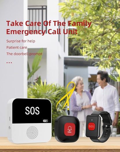 Life Alert-Caregiver Pager, WiFi Pager Life Alert Systems for Seniors no Monthly Fee