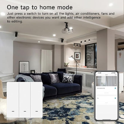 ZigBee3.0 Smart Switch 3 Gang Wireless Scene Switch, ZigBee Smart Light Switch Need Zigbee Hub Work with Tuya Smart Life APP Smart Button Scene Remote for Tuya Smart Home Devices (3 Gang)