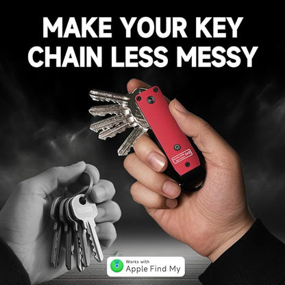 Key Organizer Men's Keychains with Smart Tracker, Key Finder, Compact Key Holder -Minimalist Key Case Metal Car Key Chain