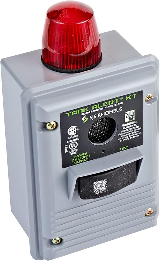 Little Giant 303HWXT 115 Volt Indoor/Outdoor High Water Alarm with 15-Ft. Mechanical Float Switch, Grey, 513273