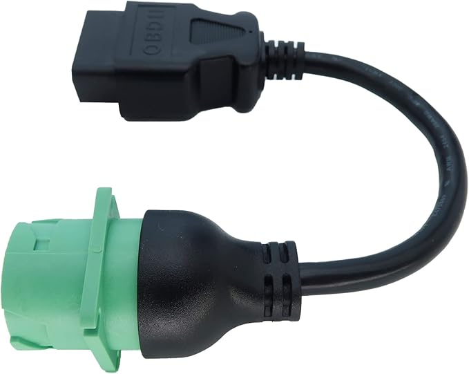 OBD2 Male to 9pin J1939 Female Adapter Cable OBDII to Green J1939