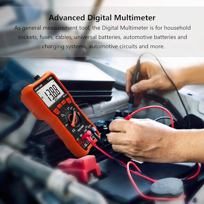 Lomvum Digital Multimeter, 6000 Counts Electrical Tester AC/DC Voltage Current Detector, NCV, Resistance, Capacitance, Diode Electronic, Duty Cycle Tester