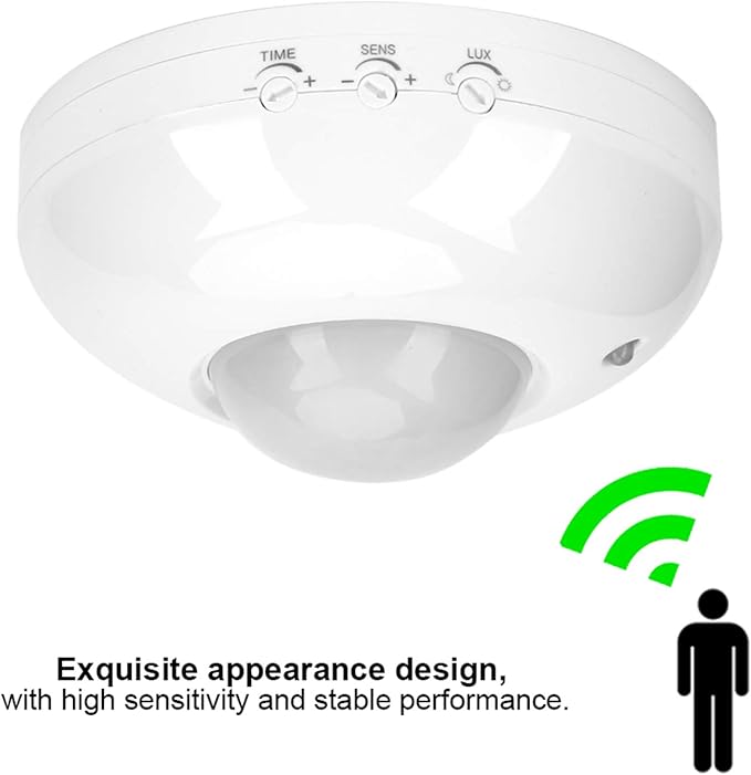 Occupancy Sensor Light Switch, 360 Degree PIR Motion Light Switch 110V‑240V Movement Sensor Light Switch Ceiling Mounted Motion Sensor Detector Switch
