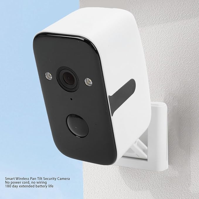 Pan Tilt Security Camera, 2K HD with Magnetic Mount, Wireless WiFi and No Monthly Fee, 5200mAh Battery for Easy Indoor Outdoor Installation